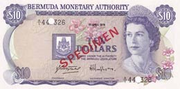 Bermuda, 10 Dollars, ... 