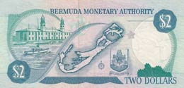Bermuda, 2 Dollars, 1988, XF,p34a