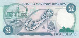 Bermuda, 2 Dollars, 1989, UNC,p34br, ... 