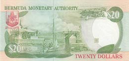 Bermuda, 20 Dollars, 1989, UNC,p37b, Low ... 