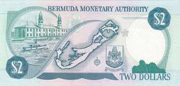 Bermuda, 2 Dollars, 1996, UNC,p40Aa, Low ... 