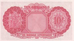 Bahamas, 10 Shillings, 1953, UNC,p14b