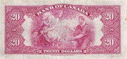 Canada, 20 Dollars, 1935, XF,p9b