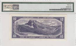 Canada, 10 Dollars, 1954, AUNC,p69b
