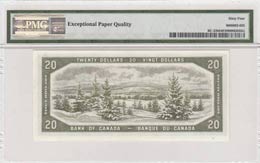 Canada, 20 Dollars, 1954, UNC,p70b