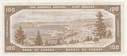 Canada, 100 Dollars, 1954, AUNC (+),p72a, ... 
