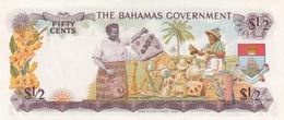 Bahamas, 1/2 Dollar, 1965, UNC,p17a