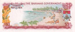 Bahamas, 3 Dollars, 1965, UNC,p19a
