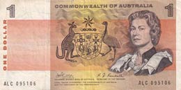 Australia, 1  Dollar, 1969, VF,p37c 