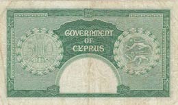 Cyprus, 500 Mils, 1956, VF,p34a