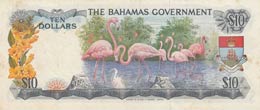Bahamas, 10 Dollars, 1965, XF,p22a