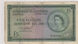 Cyprus, 5 Pounds, 1958, ... 
