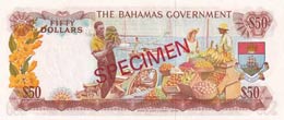 Bahamas, 50 Dollars, 1965, UNC,p24s, ... 