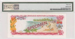 Bahamas, 3 Dollars, 1968, UNC,pCS2, SPECIMEN