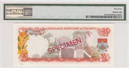 Bahamas, 5 Dollars, 1968, UNC,pCS2, SPECIMEN