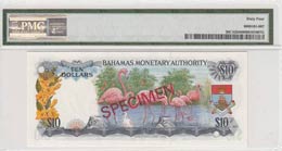 Bahamas, 10 Dollars, 1968, UNC,pCS2, SPECIMEN