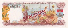Bahamas, 50 Dollars, 1968, UNC,p32s, ... 