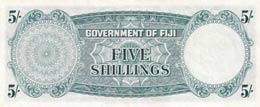 Fiji, 5 Shillings, 1965, AUNC,p51e