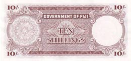 Fiji, 10 Shillings, 1964, UNC,p52d