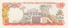 Bahamas, 5 Dollars, 1974, AUNC,p37b