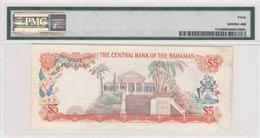 Bahamas, 5 Dollars, 1974, VF,p37b