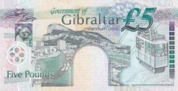 Gibraltar, 5 Pounds, 2000, UNC,p29a 