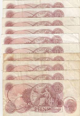 Great Britain, 10 Shillings, 1967,p373c, ... 