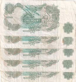 Great Britain, 1 Pound, 1970, VF,p374g, ... 