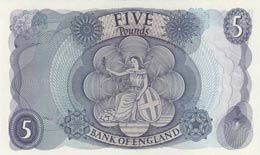 Great Britain, 5 Pounds, 1967, UNC,p375b