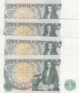 Great Britain, 1 Pound, 1981,p377b, (Total 4 ... 