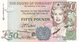 Guernsey, 50 Pounds, ... 