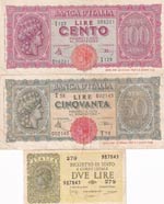 Italy, 2-50-100 Lire, ... 