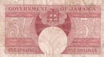 Jamaica, 5 Shillings, 1960, VF, p45