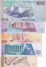 Kyrgyzstan, 1-5-20-50-100 Som, 1997/2002, ... 