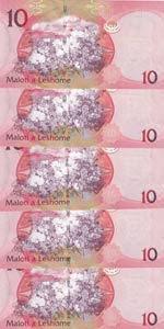 Lesotho, 10 Maloti, 2013, UNC, p21b, (Total ... 