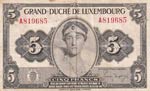 Luxembourg, 5 Francs, ... 