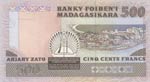 Madagascar, 500 Francs, 1988-93, UNC, p71a