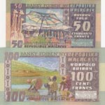 Madagascar, 50-100 Francs, 1974/1975, p62a, ... 