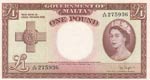 Malta, 1 Pound, 1954, ... 