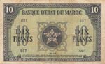 Morocco, 10 Francs, 1943, VF, p25a