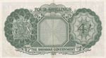 Bahamas, 4 Shillings, 1953, XF(+), p13d