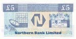Northern Ireland, 5 Pounds, 1990, UNC, p193b