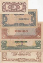 Philippines, (Total 5 banknotes)
