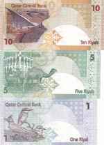 Qatar, 1-5-10 Riyals, 2008, UNC, p28, p29, ... 