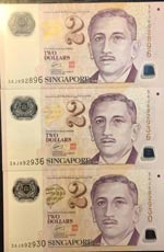 Singapore, 2 Dollars, ... 