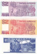 Singapore, 1-2-2 Dollars, 1987/1990/1997, ... 