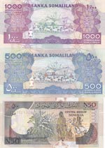 Somaliland, 50-500-1.000 Shillings, UNC, ... 