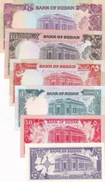 Sudan, 1987/1991, UNC, (Total 6 banknotes)
