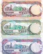 Barbados, 2-5-10 Dollars, 2007, UNC, p66; ... 