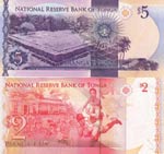 Tonga, 2-5 Paanga, UNC, (Total 2 banknotes)